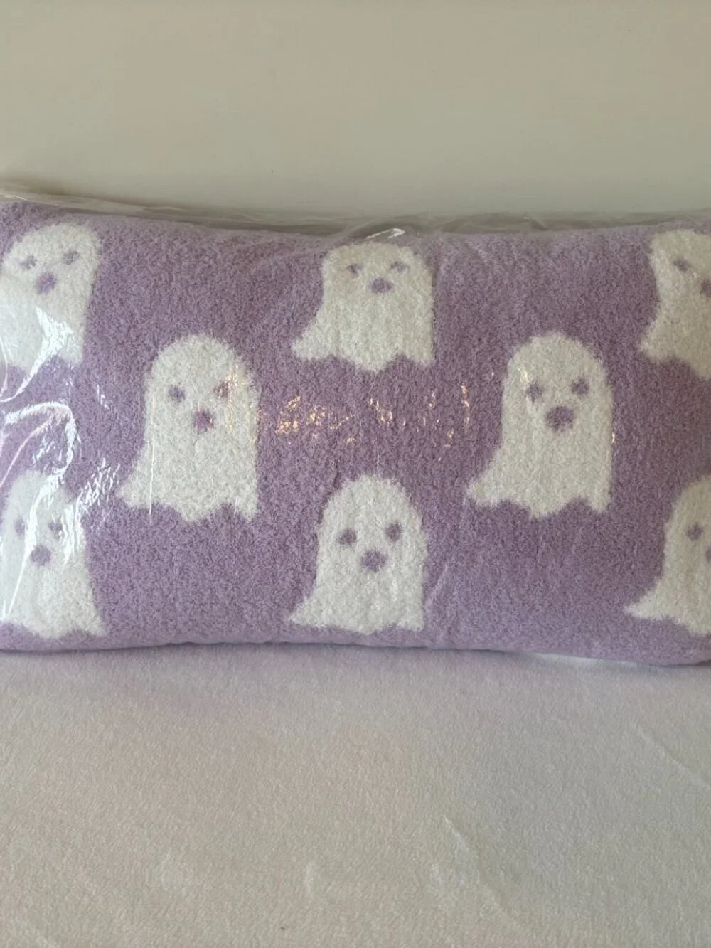 NWT - Cupcakes and Cashmere Lilac Plush Ghost Decorative Pillow - Oblong